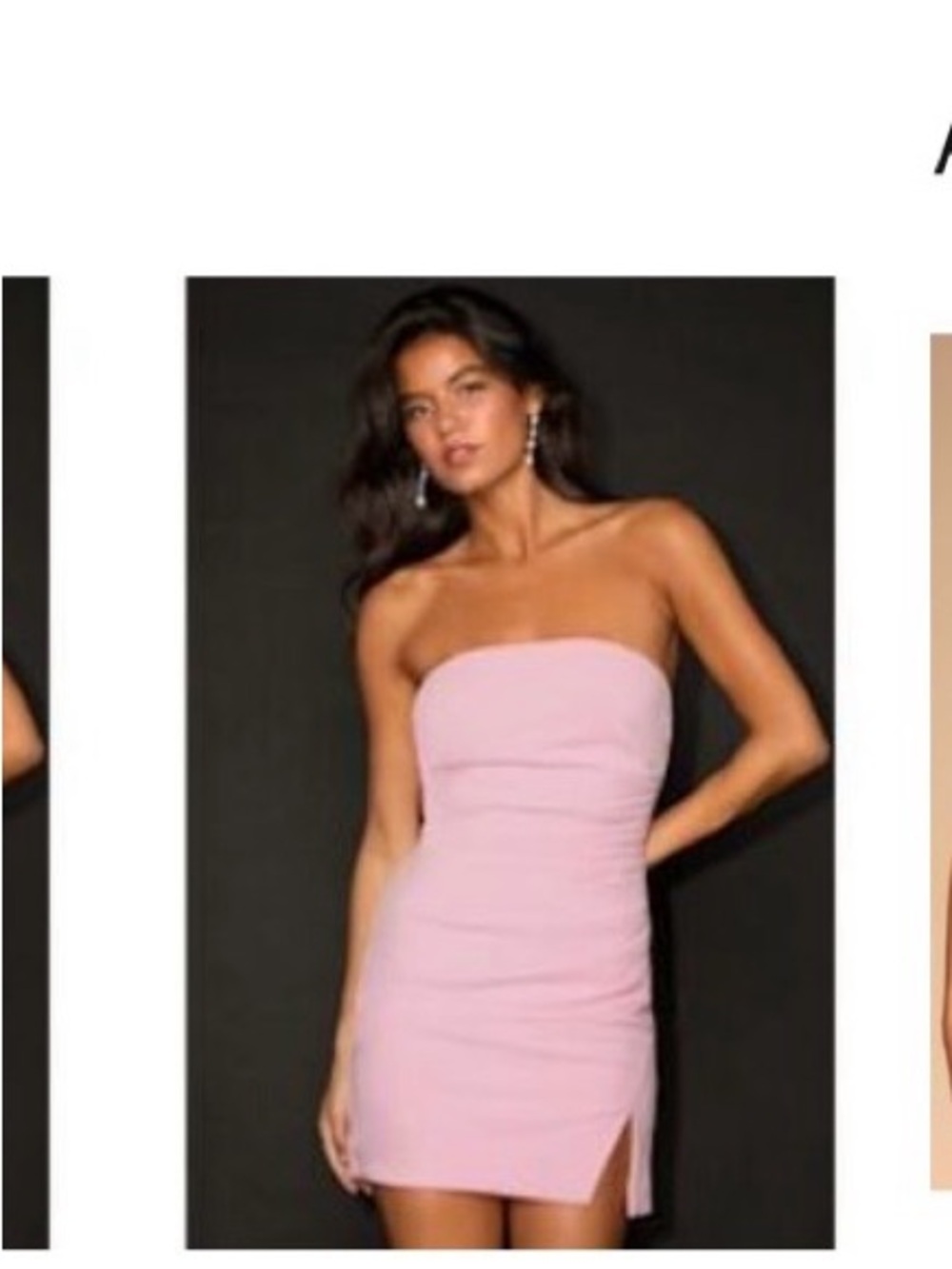 Lulus Pink Strapless Ruched Mini Dress Size XS - Picture 3 of 3